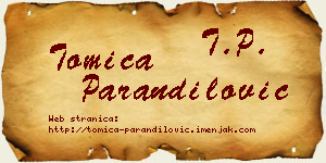 Tomica Parandilović vizit kartica